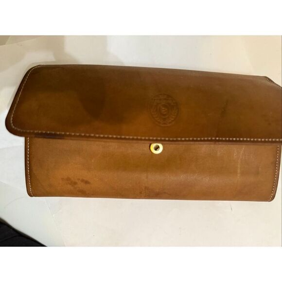 La Garde Crafted By Rolfs Genuine Leather Snap Fold Over Wallet Purse Tan - Picture 6 of 8